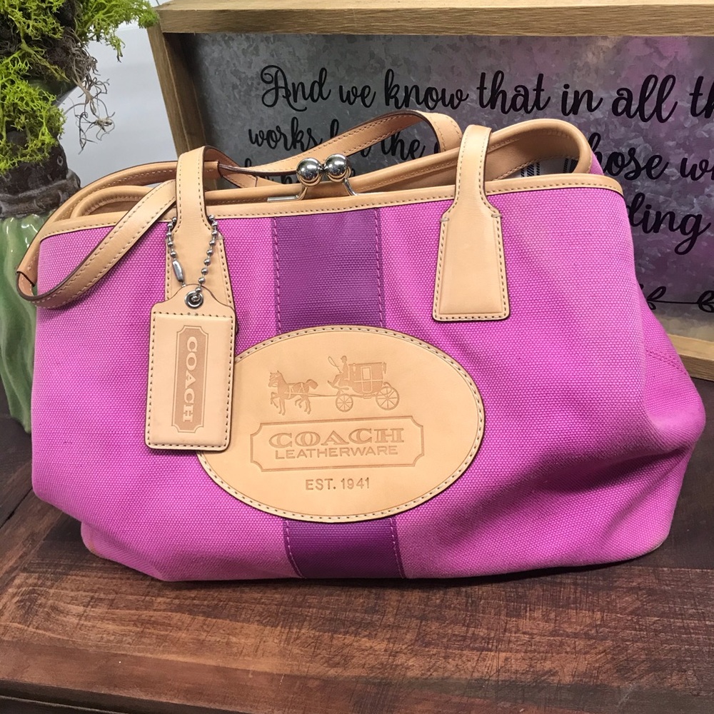 Authentic Coach Pink Hampton Archive 10th Edition
